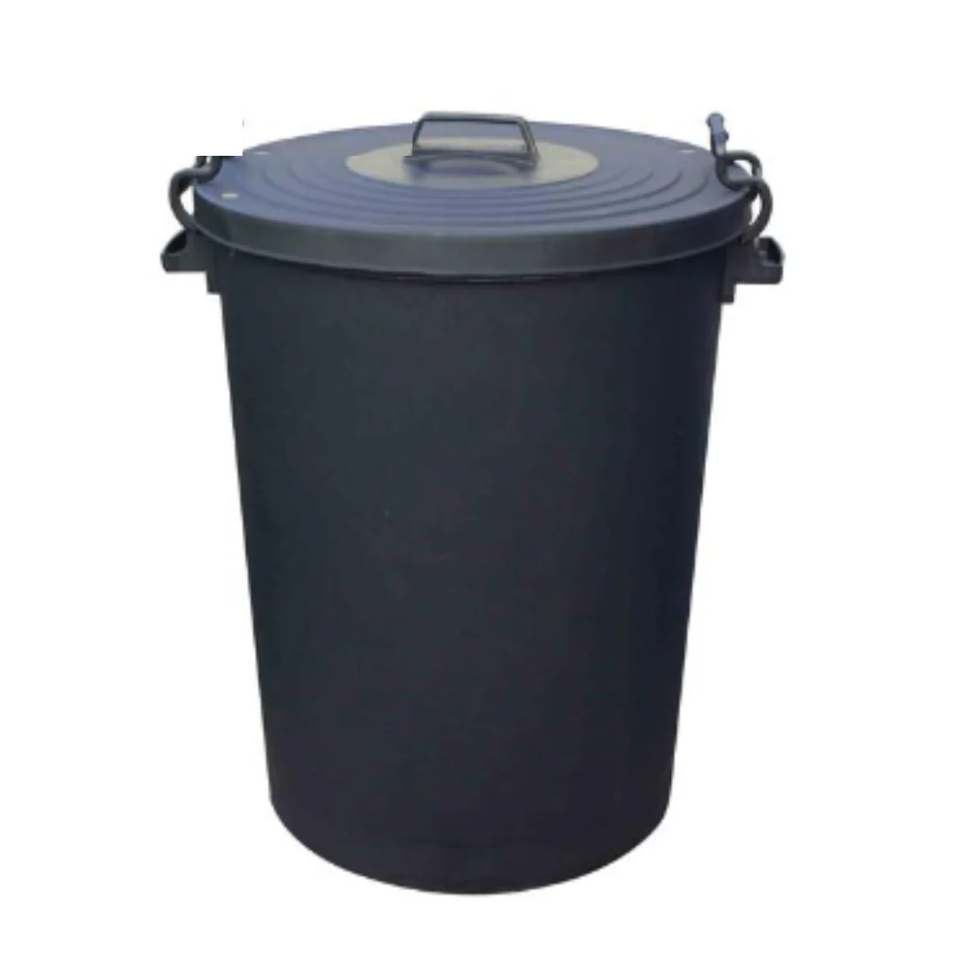110L Clip Bin with Lid Black x Case of 1