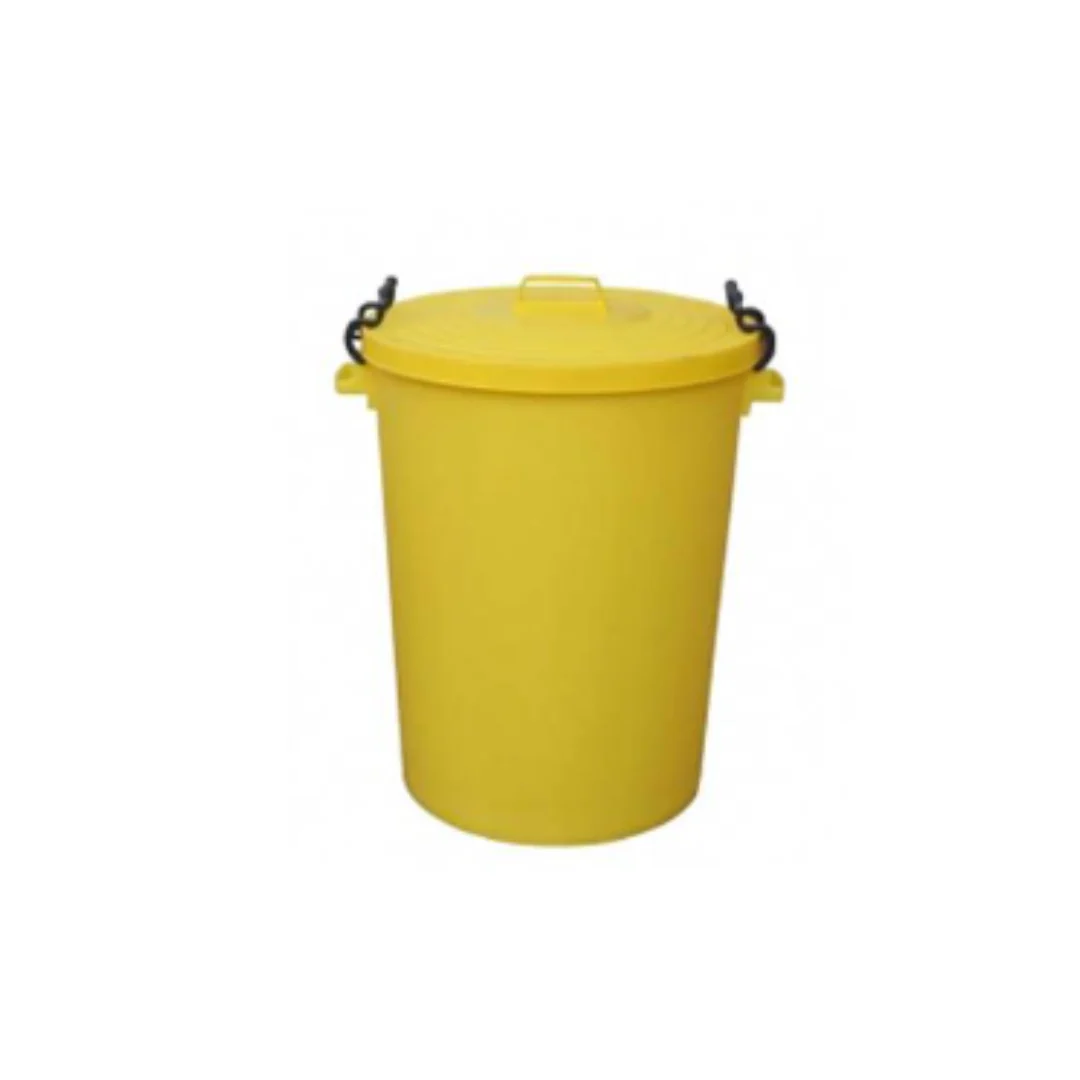 110L Clip Bin with Lid Yellow x Case of 1