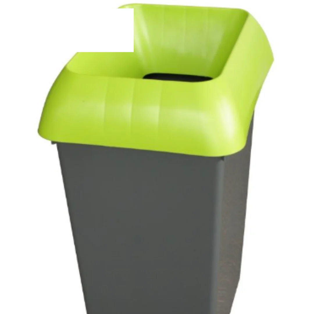 30L Recycling Bin with Lime Lid x Case of 1