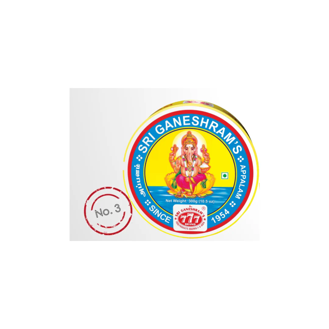 777 Appalam - Dia 4" No:3 200g x 6 pack