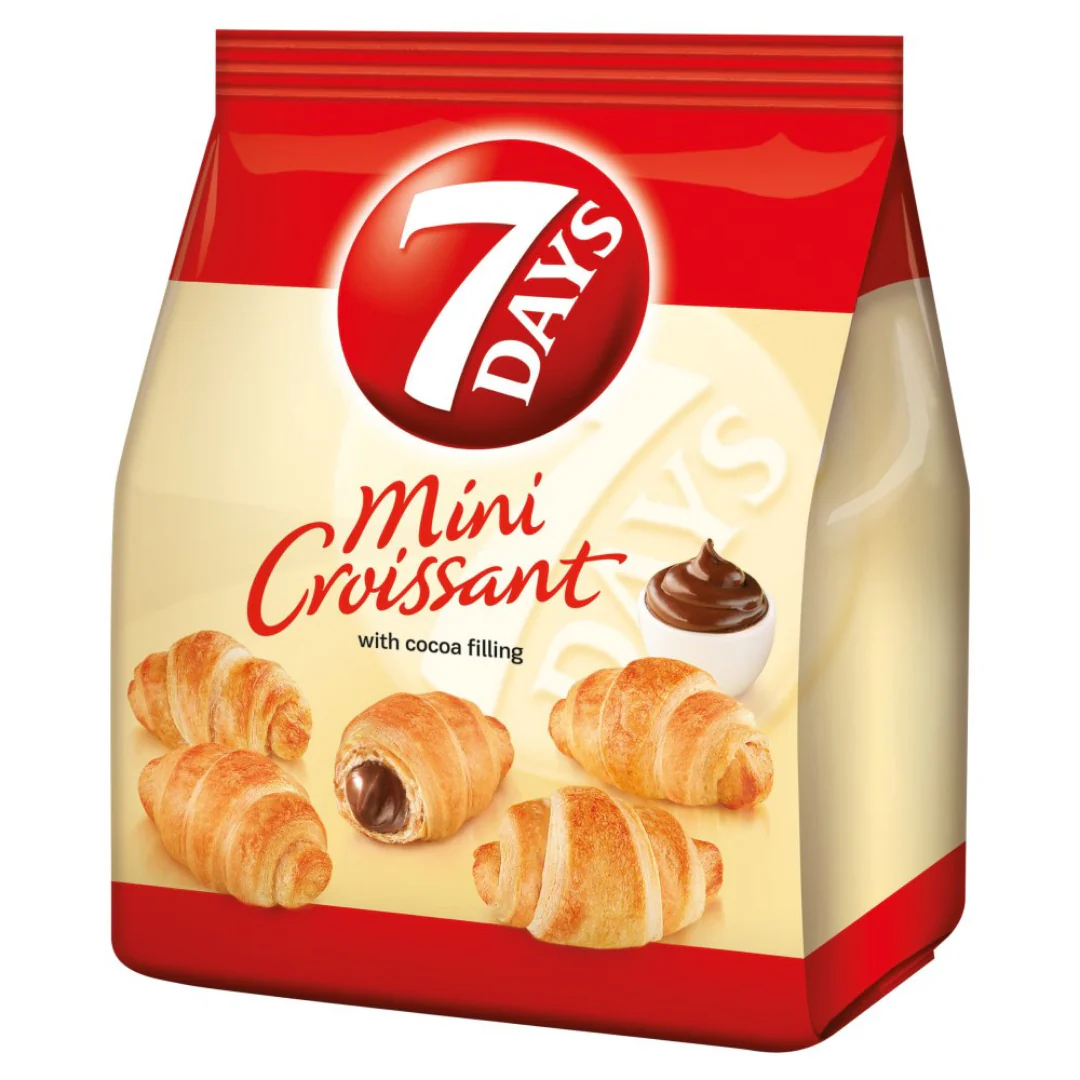 7 Days Mini Croissants with Cocoa Cream Filling 185gr