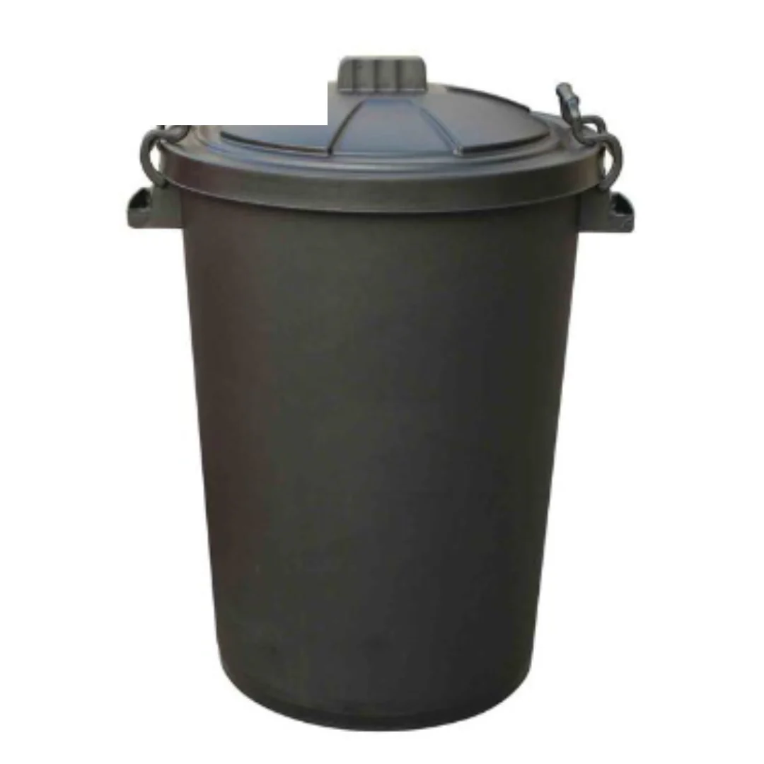 85L Clip Bin with Lid Black x Case of 1