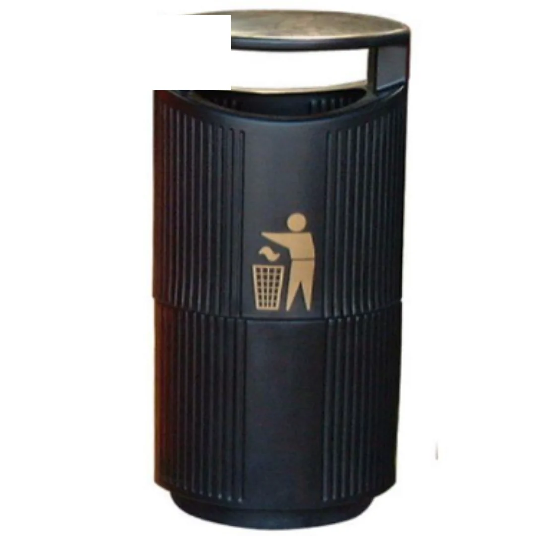 94 Litre HOODED TOP BIN c/w GALV.LINER and LOCK, Black x Case of 1