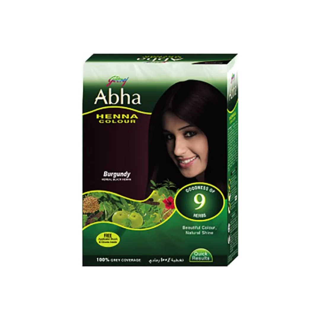 ABHA Henna Colour - Natural Black 6X10g x 6 pack