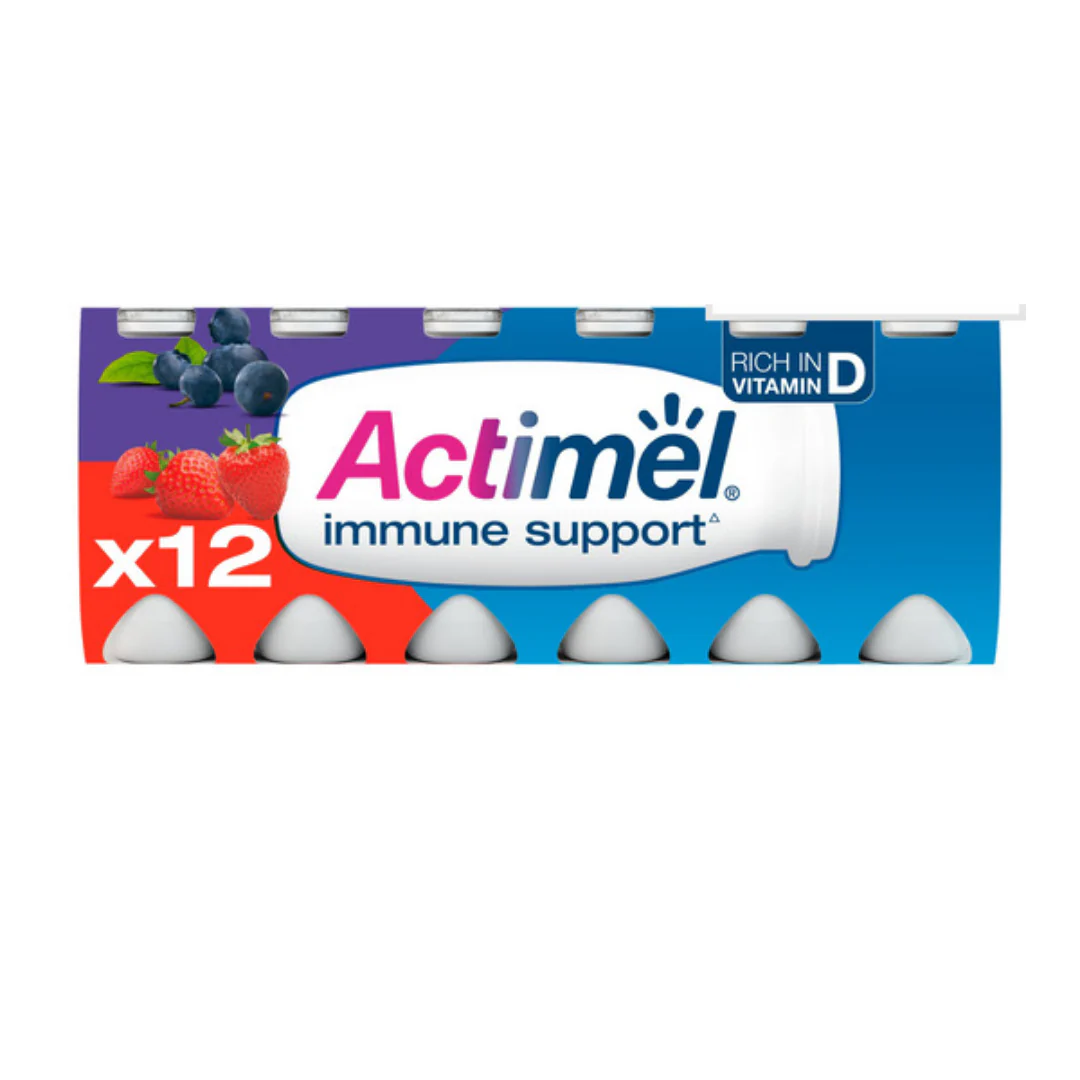 Actimel Strawberry Blueberry 12X100g