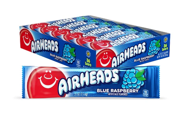 36x Us-Airheads Blue Raspberry Candy