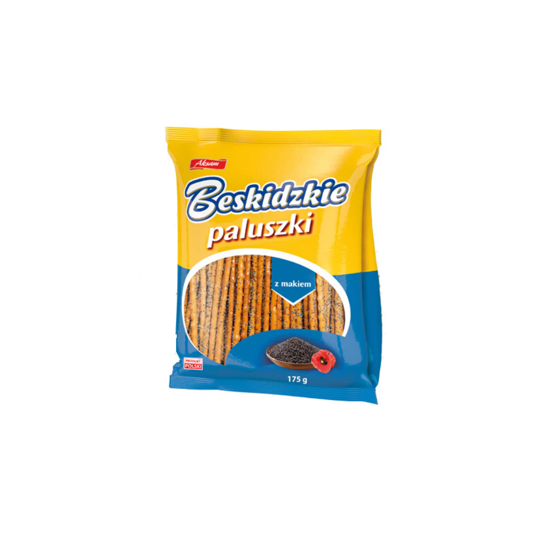 Aksam Paluszki Poppy Seed Sticks (Z Makiem) 175gr