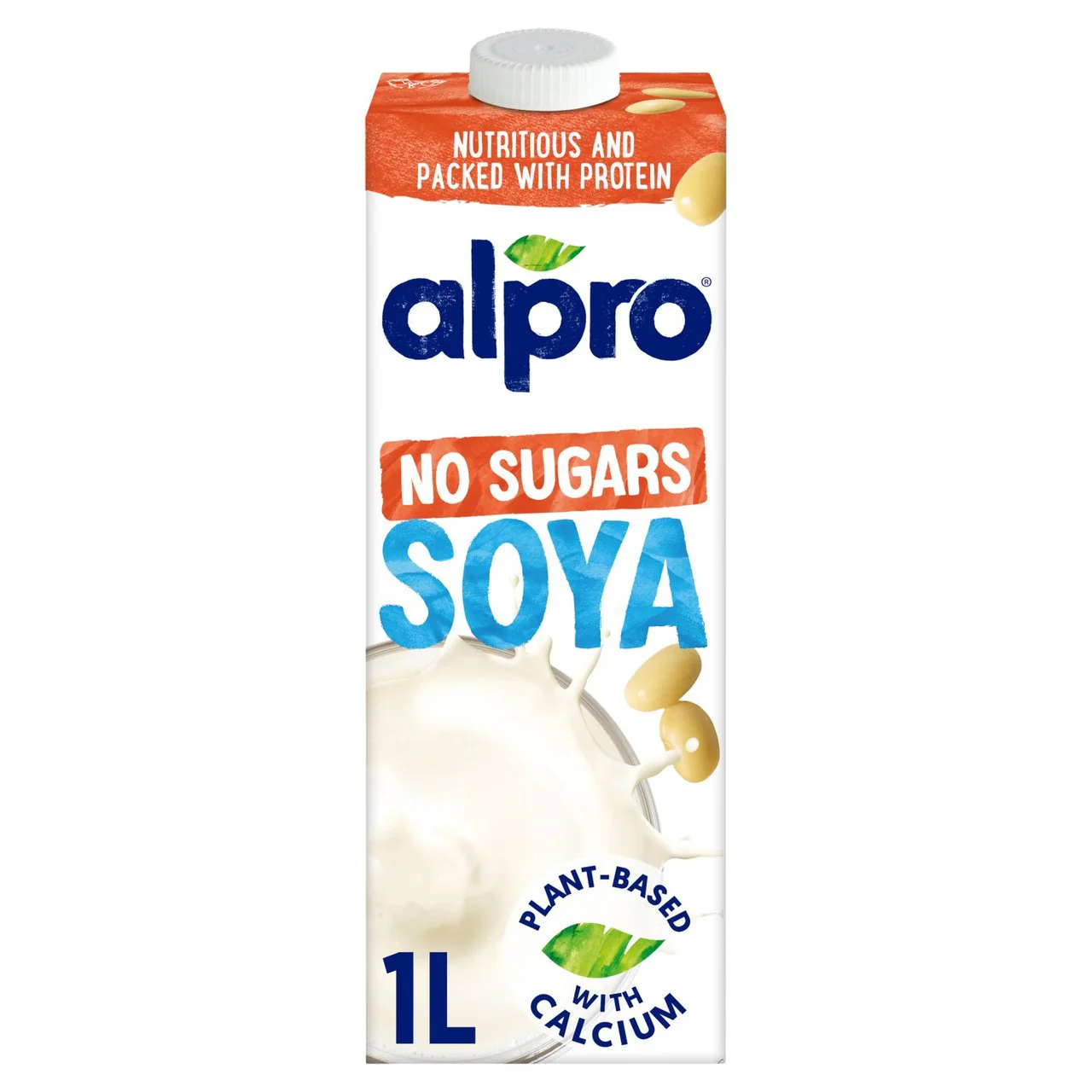Alpro Soya No Sugars Long Life Drink 1L x 8