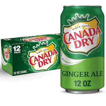 12x American Canada Dry Ginger Ale 355ml