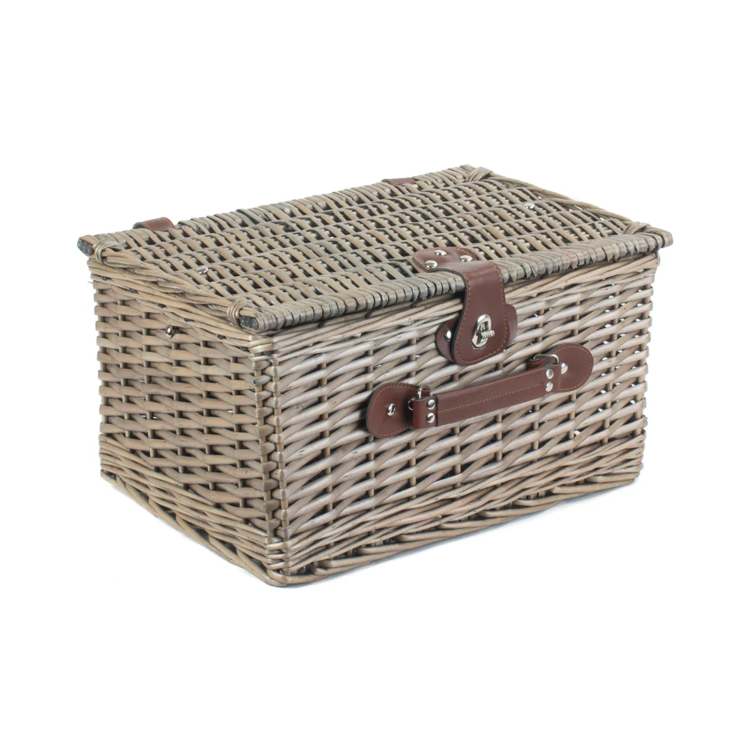 Antique Wash Deep 16" Split Willow Hamper