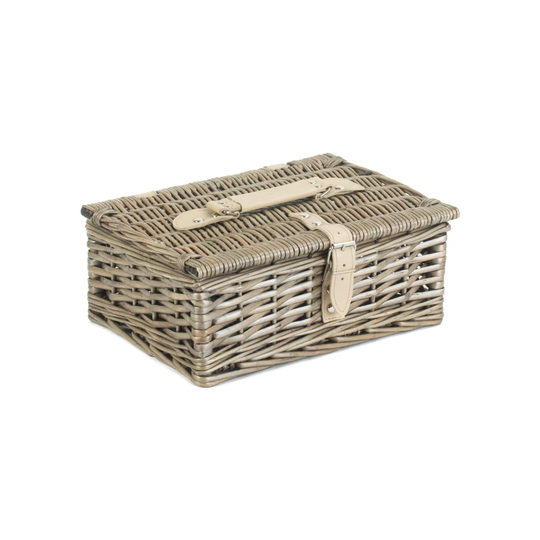 12" Antique Wash Split Willow Hamper