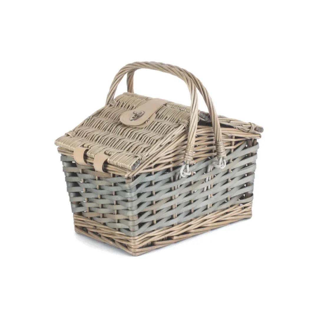 Poplar Antique Wash Swing Handle Hamper
