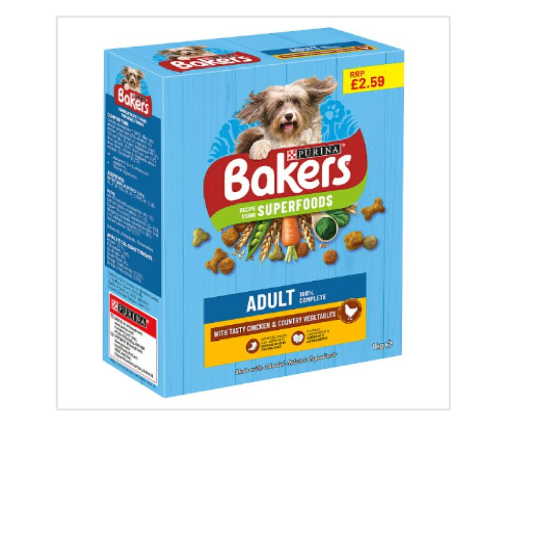 BAKERS Adult Chicken with Vegetables Dry Dog Food 1kg x Case of 5