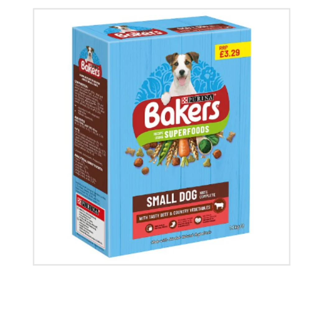 BAKERS Small Dog Beef with Vegetables Dry Dog Food 1.1kg x Case of 5