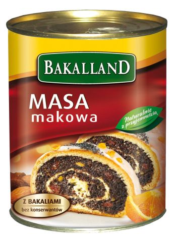 6x Bakalland Masa Makowa 850g