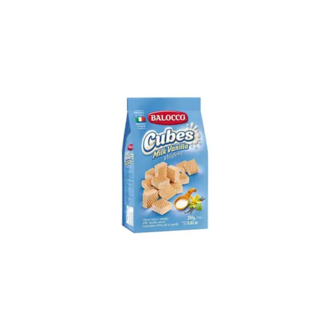 Balocco Wafer Cubes - Vanilla 250g x 6 pack