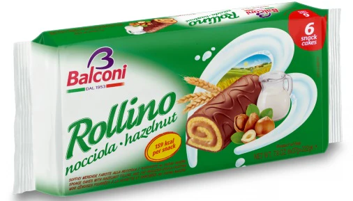 20x Balconi Rollino Hazelnut Cake 222g