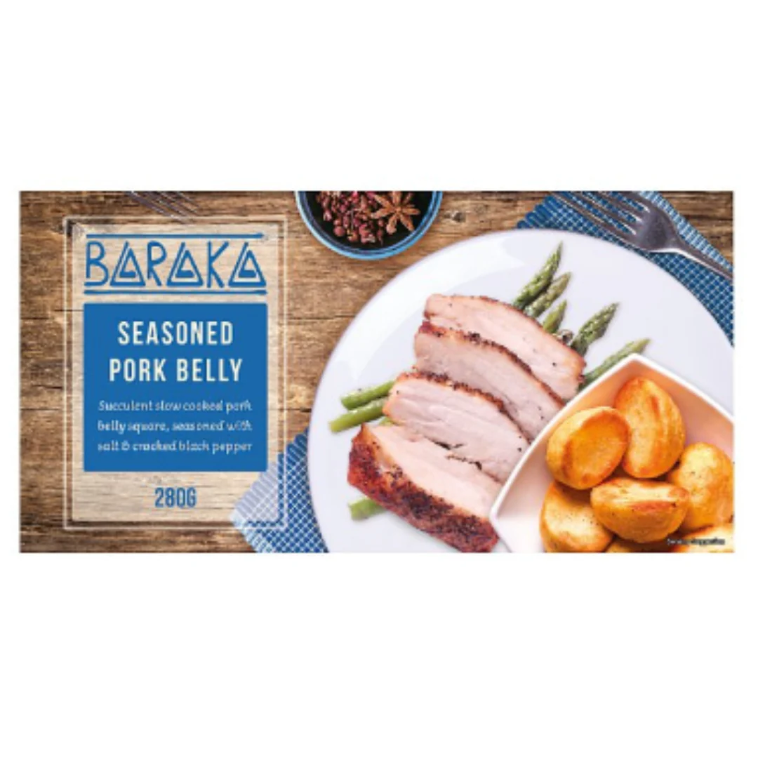 Baraka Seasoned Pork Belly 280g x 1 Pack