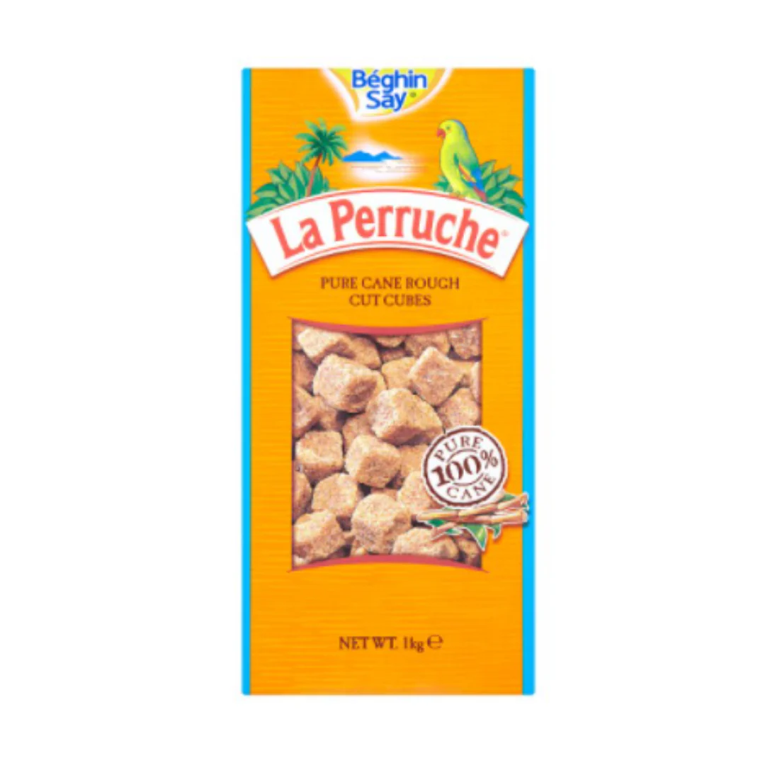 Béghin Say La Perruche Pure Cane Rough Cut Cubes Brown 1kg x 8