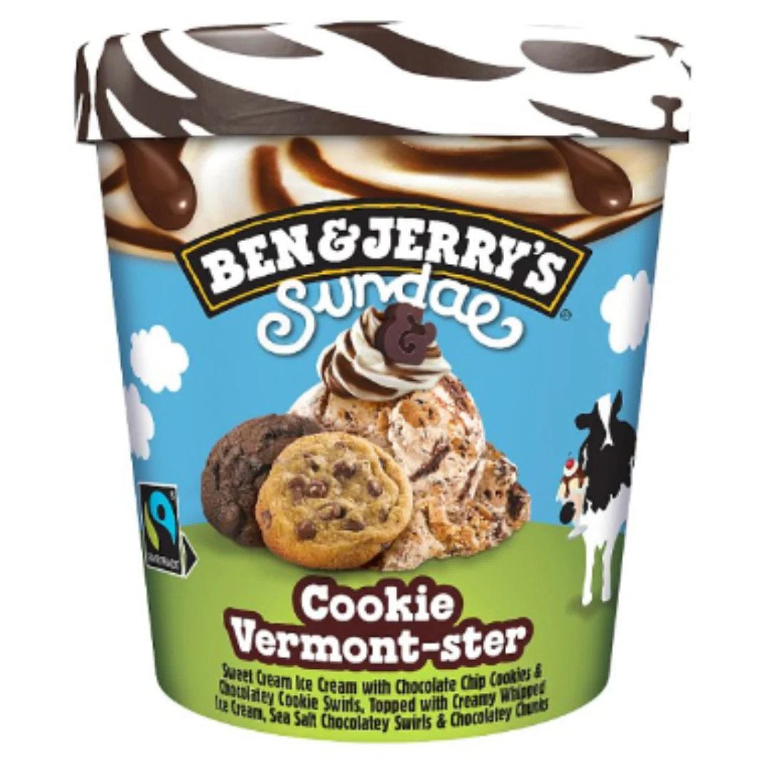 Ben & Jerry's Ice Cream Cookie Vermont-ster Sundae 427 ML x 8 Packs