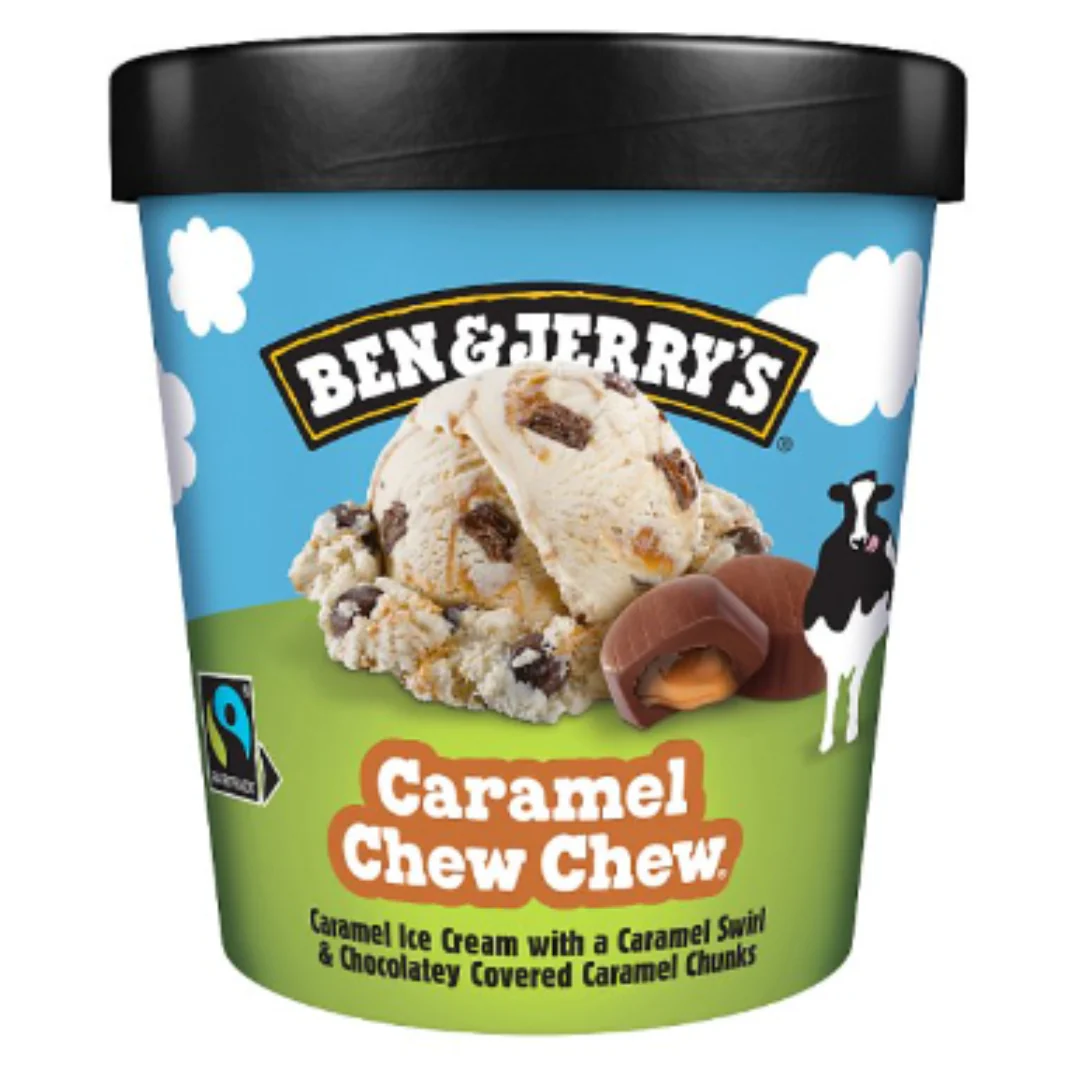 Ben & Jerry's Ice Cream Caramel Chew-Chew 465 ml x 8 Packs