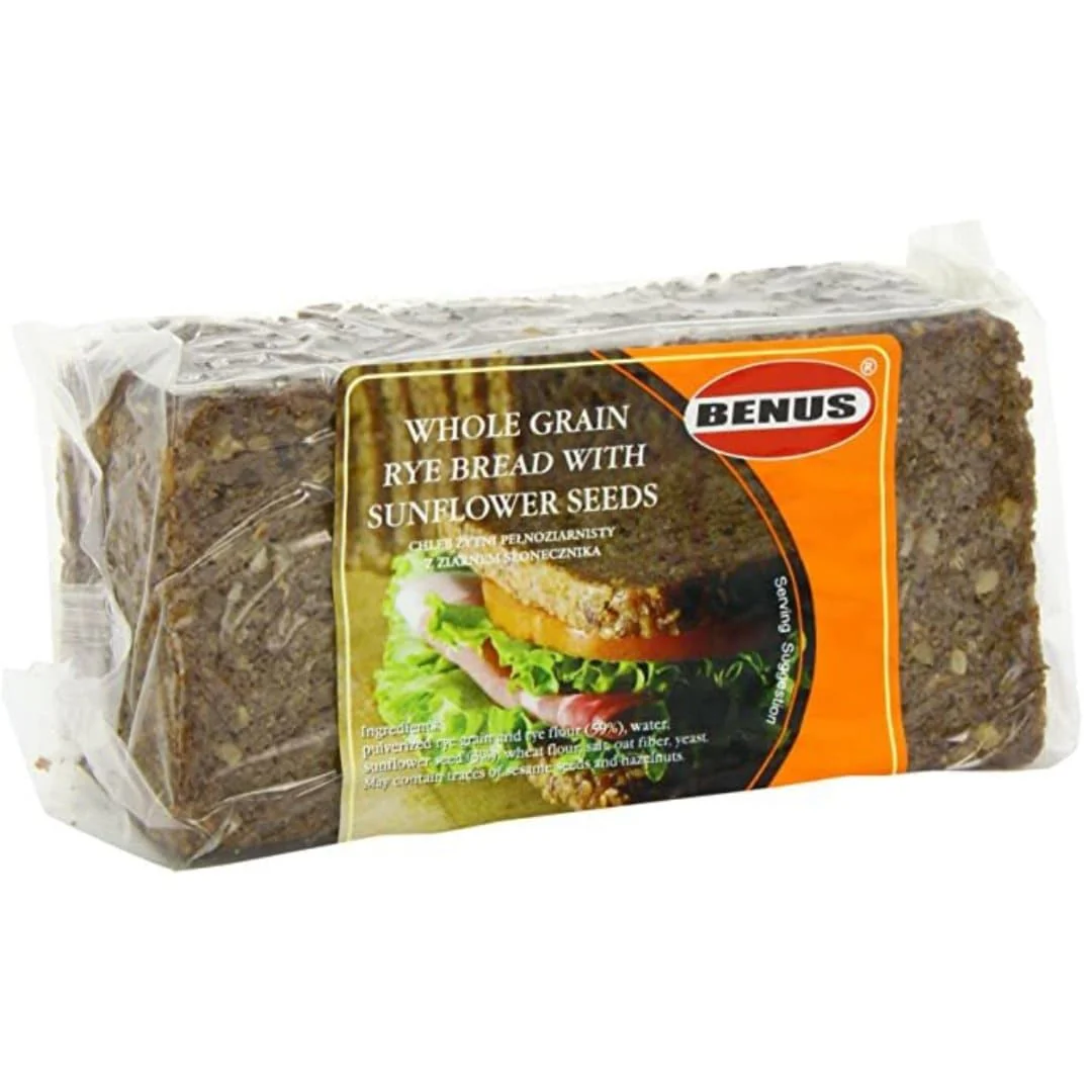 Benus Wholegrain Rye Bread with Sunflower 500gr