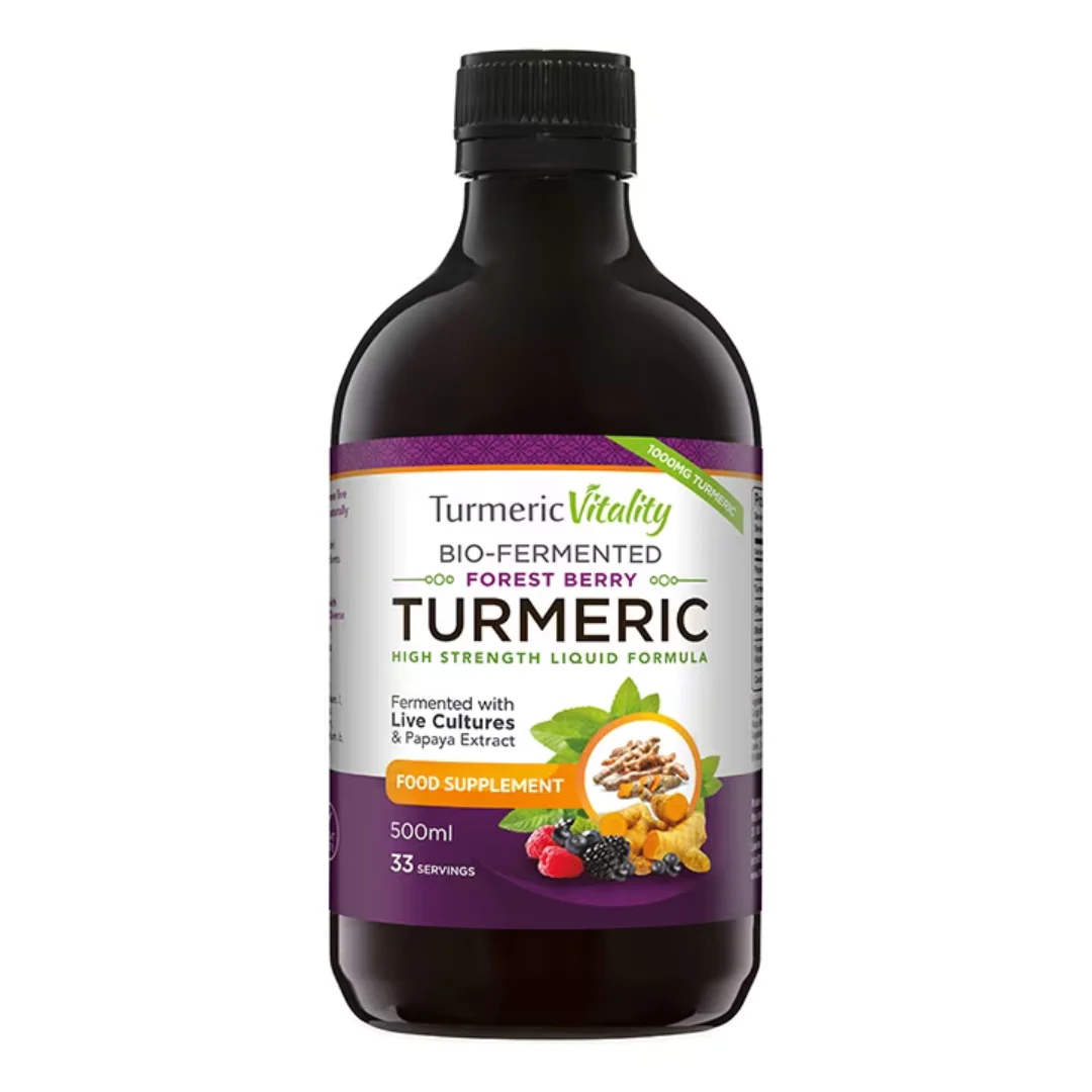 Turmeric Vitality Bio-Fermented Turmeric Liquid Forest Berry Flavour 500ml