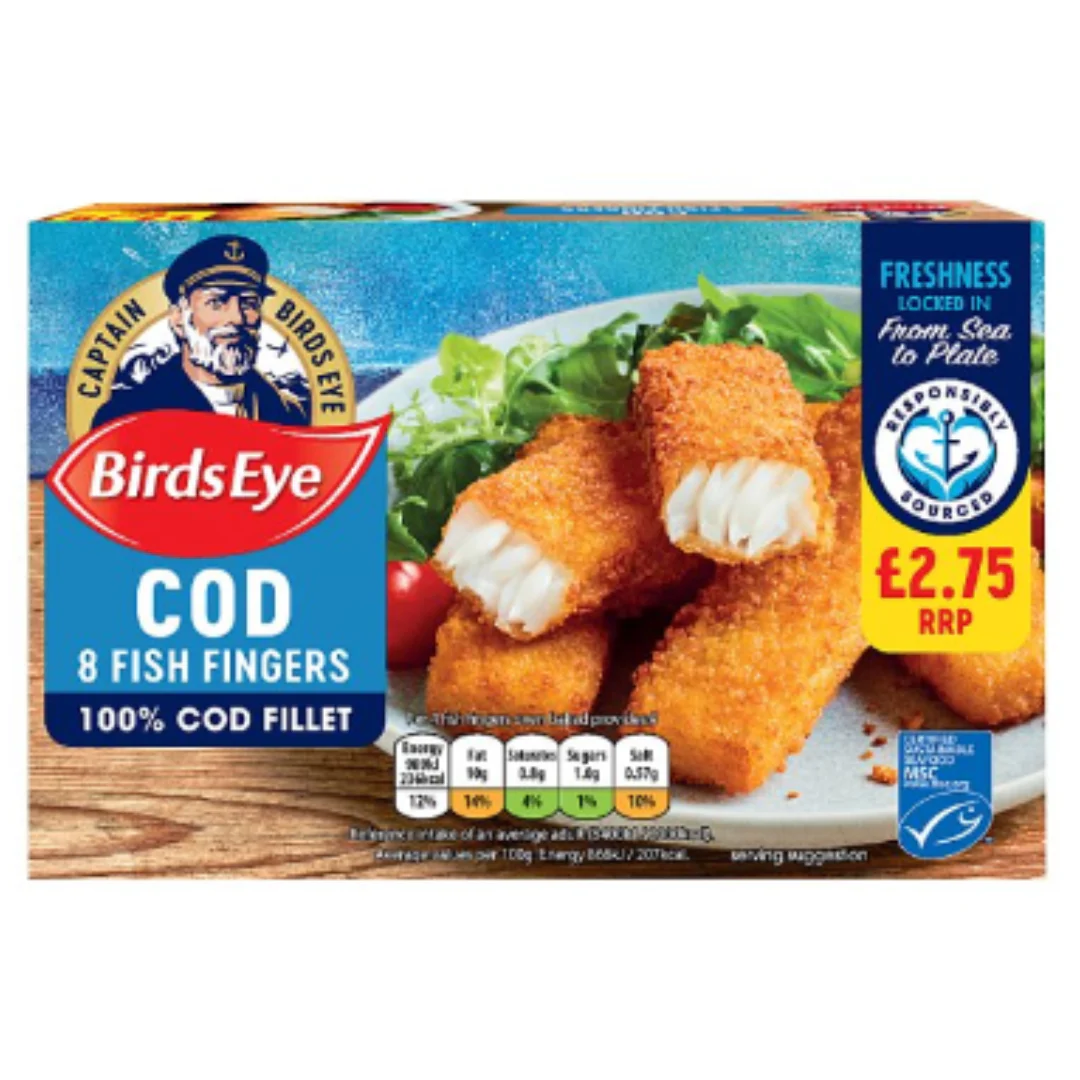 Birds Eye 8 Cod Fish Fingers 224g x 12 Packs