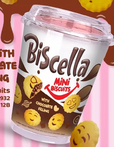 12x Biscella Chocolate Filled Mini Biscuits