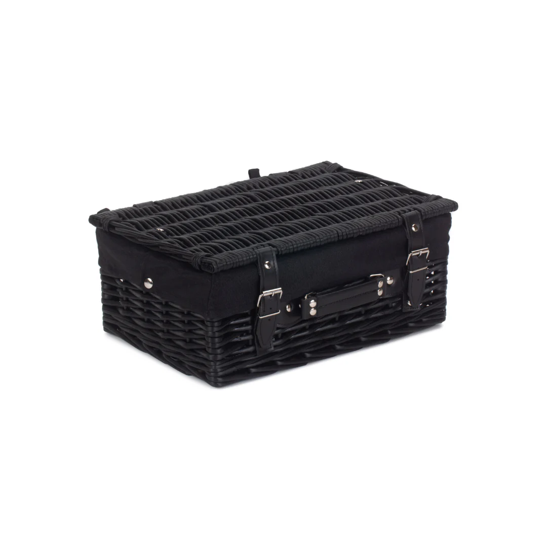 14" Black Hamper With Black Lining