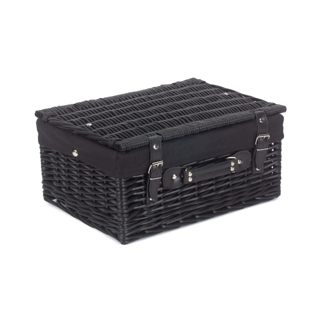 16" Black Hamper With Black Lining