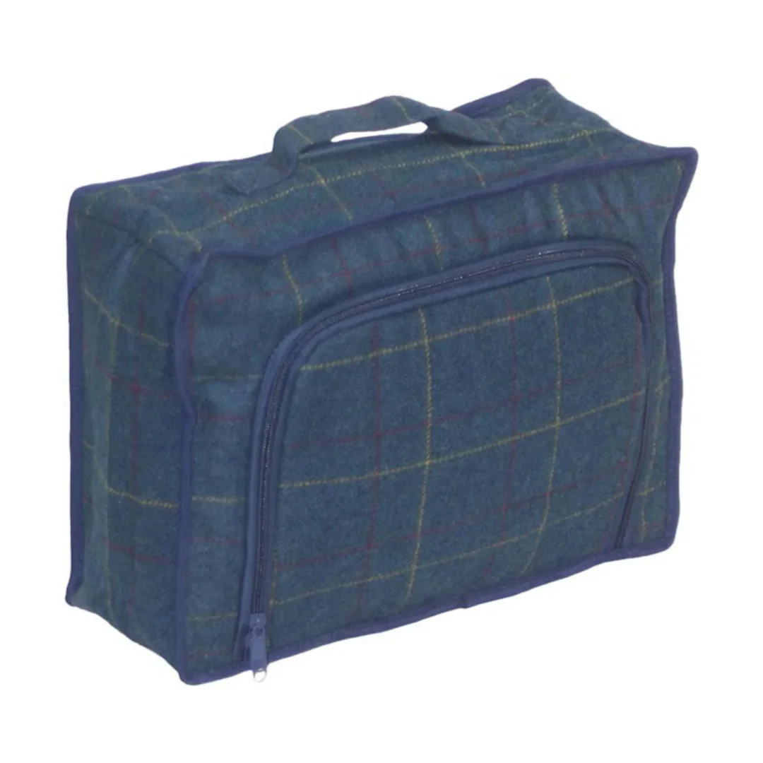Blue Tweed Cooler Bag