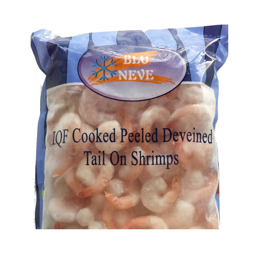 Blu Neve IQF Cooked Peeled Deveined Tail on Shrimps 450gr