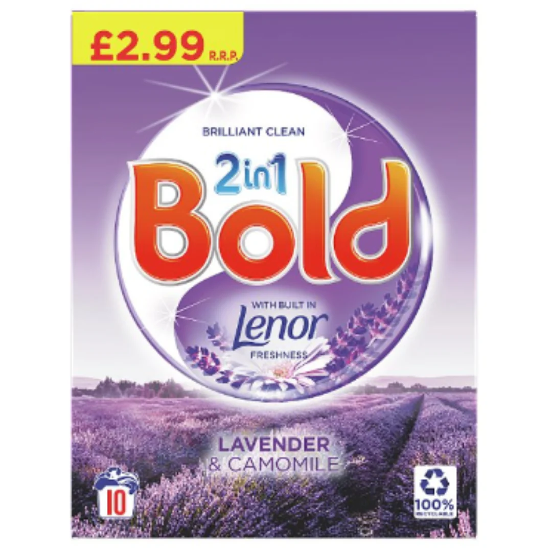 Bold 2in1 Washing Powder Lavender & Camomile 650Kg 10 Washes x Case of 6