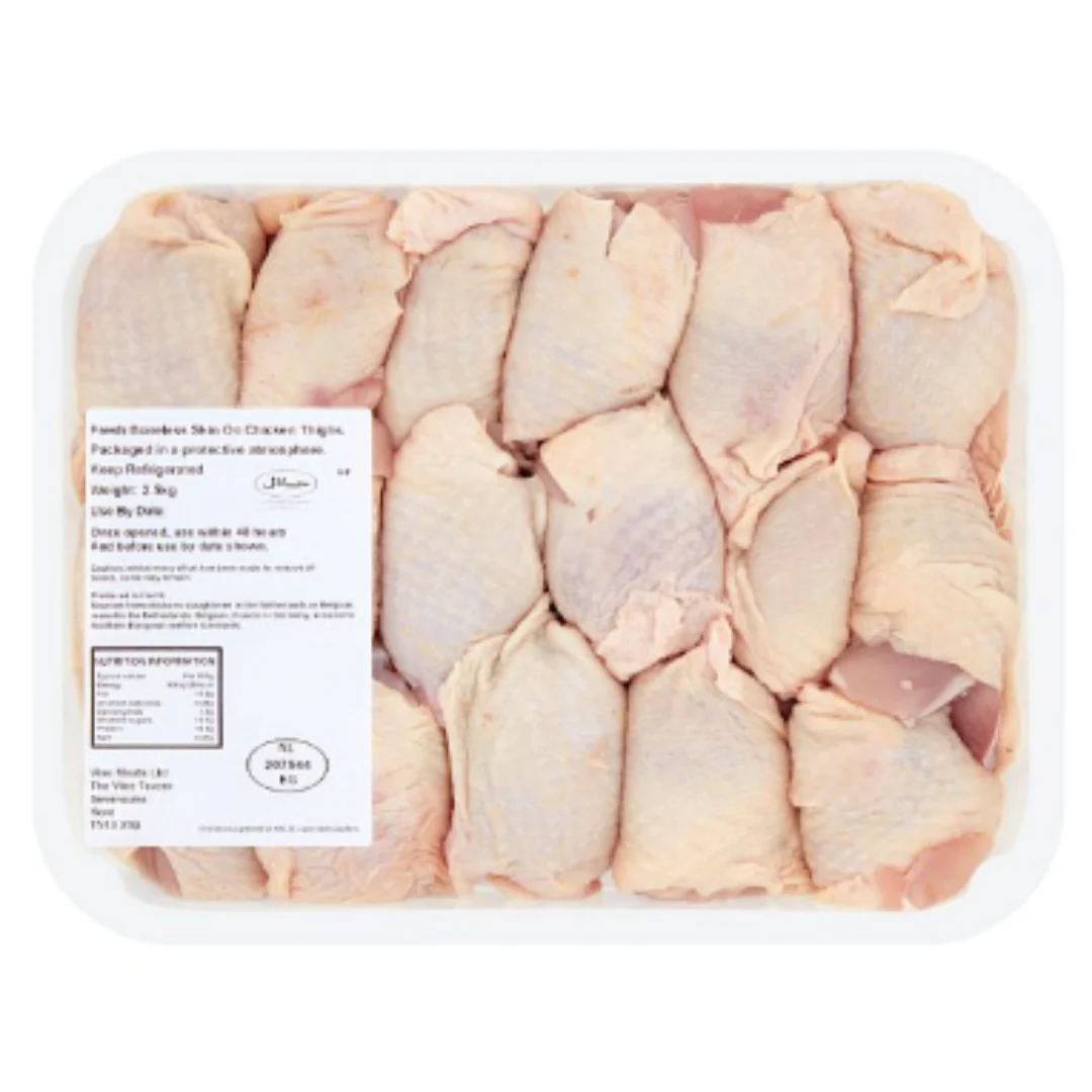 Fresh Boneless Skin On Chicken Thighs 2.5kg x 1 Pack