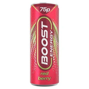 24x Boost Energy Drink Red Berry Can 250ml