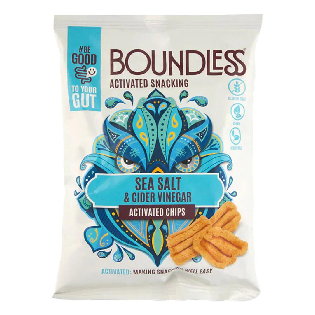 Boundless Sea Salt & Cider Vinegar Activated Chips 23g
