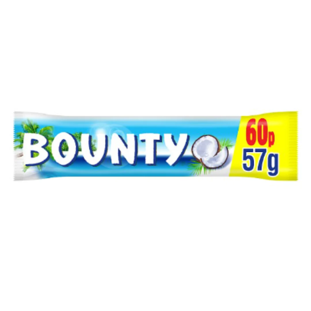 Bounty Coconut Milk Chocolate Bar 57g x Case of 24