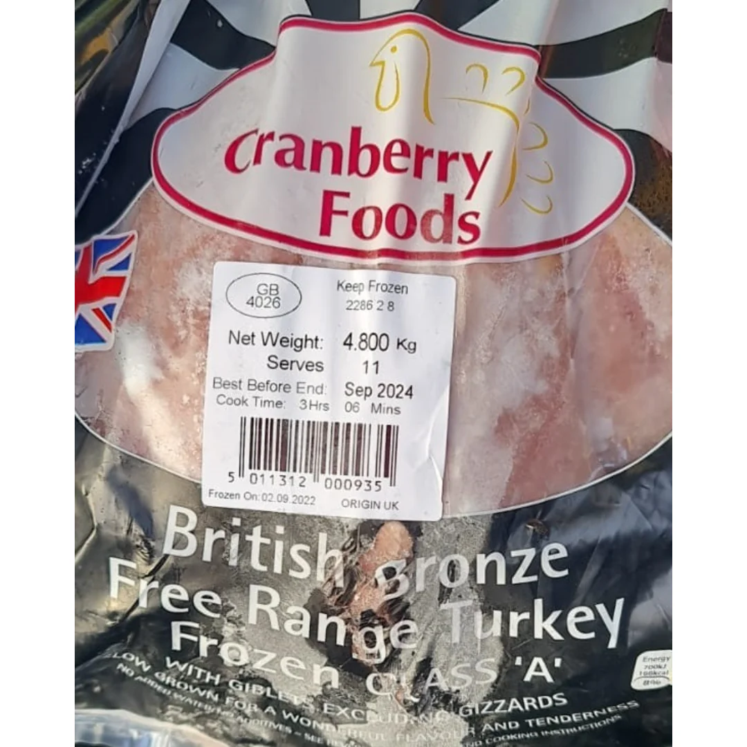 British Bronze Free Range Turkey | Frozen | 4.5-5kg | Class A - Image 2