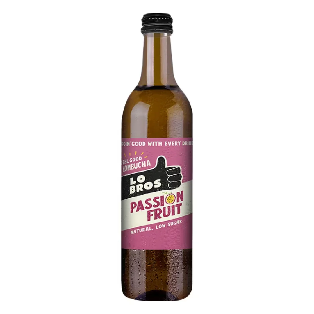 Lo Bros Organic Kombucha Passion Fruit 750ml