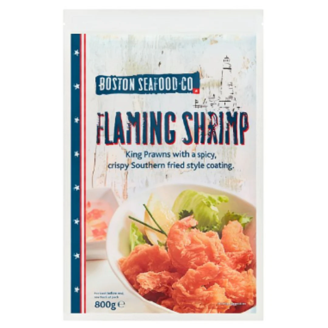 Boston Seafood Co Flaming Shrimp 800g x 1 Pack