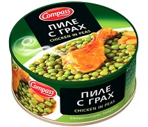24x Compass Chicken In Peas 300g