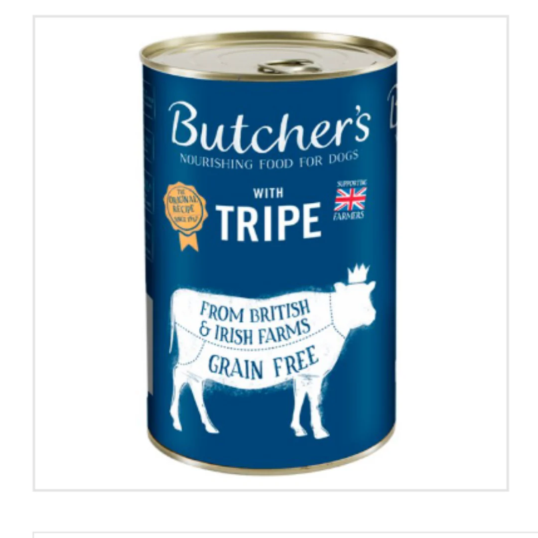Butcher's Tripe Wet Dog Food Tin 1200g x 6 Tins