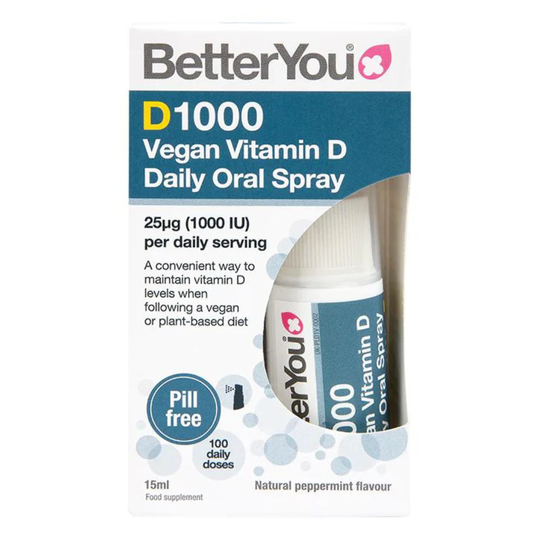 BetterYou Dlux Vegan Vitamin D Daily Oral Spray 1000IU 15ml