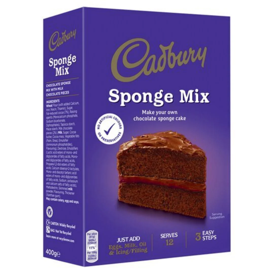Cadbury Chocolate Sponge Cake Mix 400gr