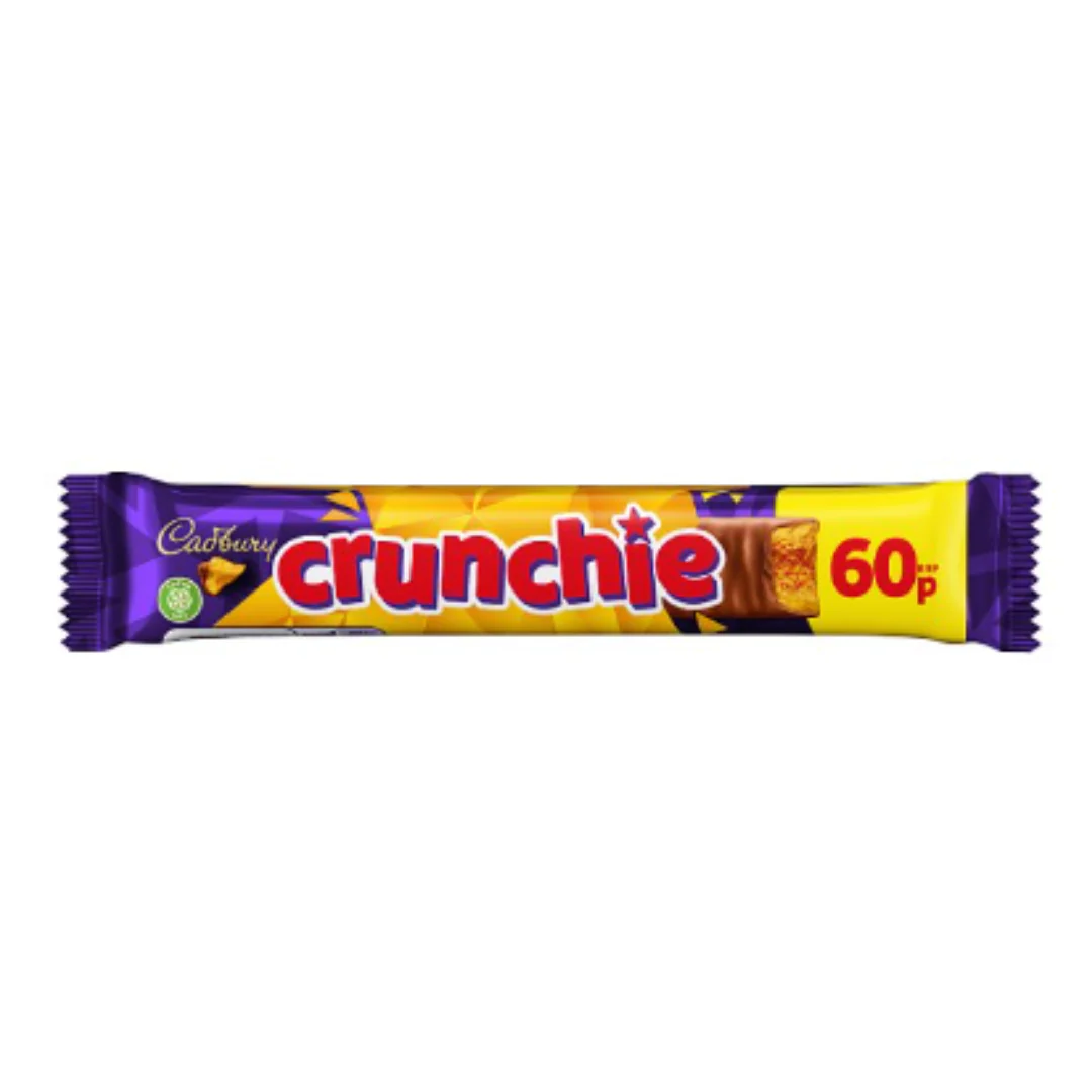 Cadbury Crunchie Chocolate Bar 40g x  Case of 48