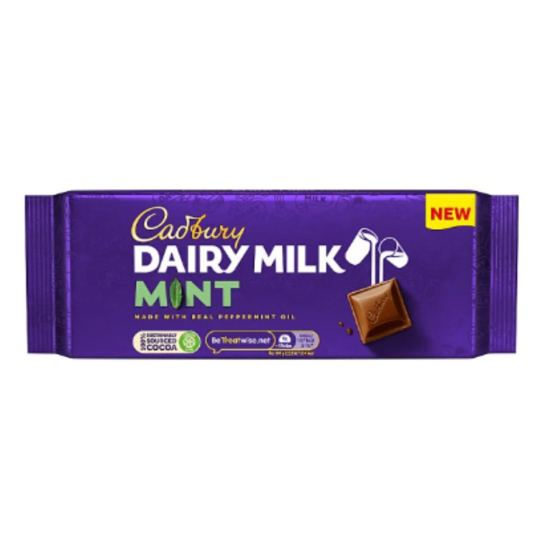 Cadbury Dairy Milk Mint Chocolate Bar 180g x Case of 17