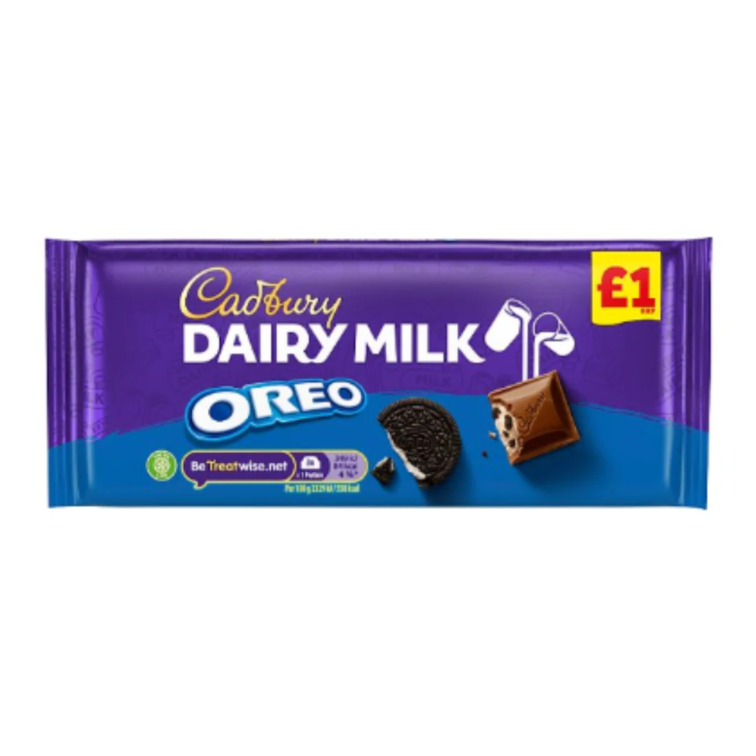 Cadbury Dairy Milk with Oreo Chocolate Bar 120g x Case of 17