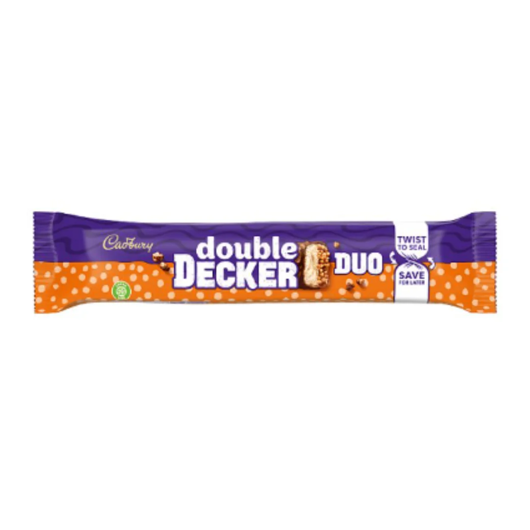 Cadbury Double Decker Duo Chocolate Bar 74.6g x Case of 32