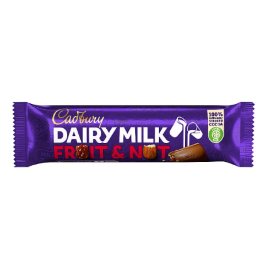 Cadbury Dairy Milk Fruit and Nut Chocolate Bar 49g x Case of 48